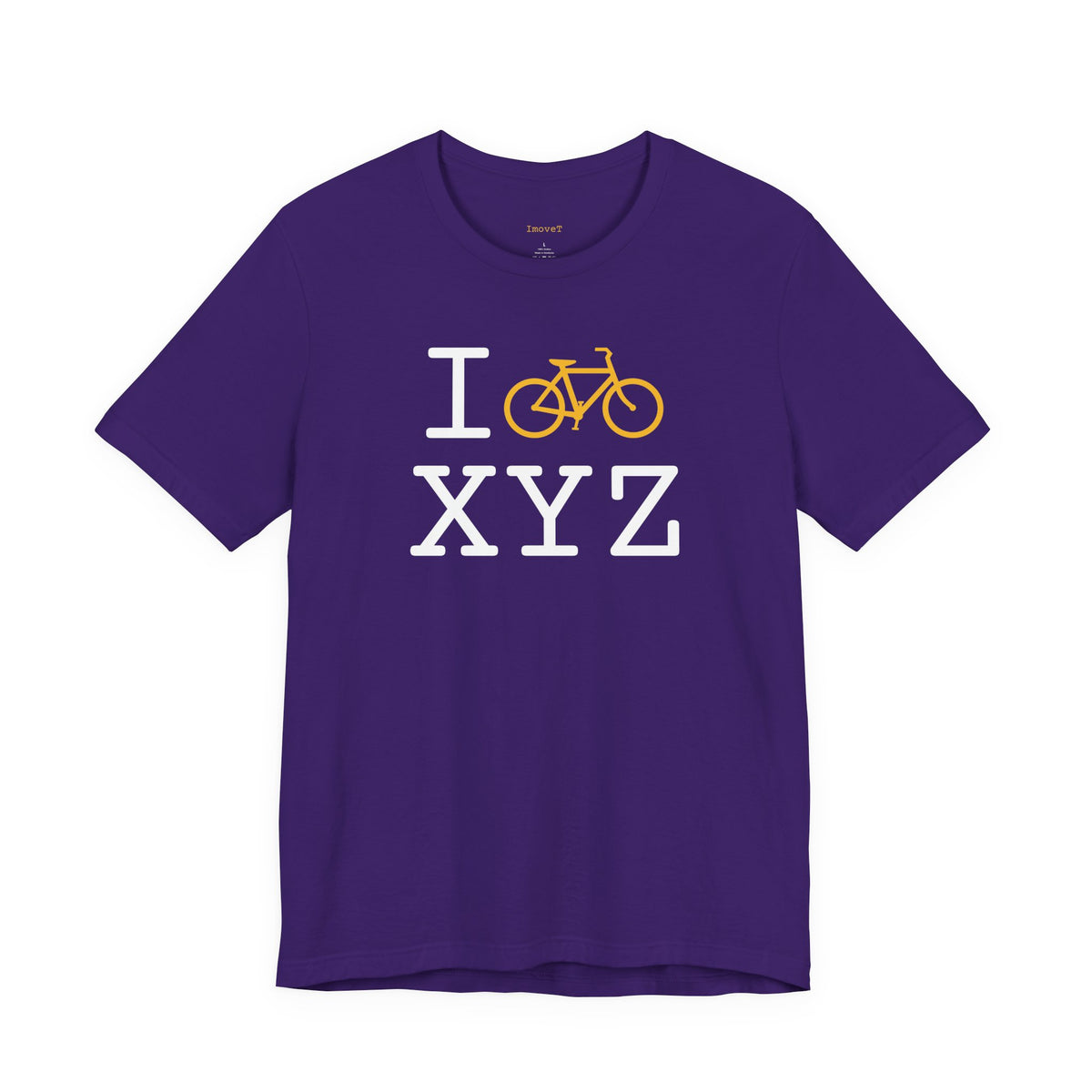 I Bike unisex T, yellow bike