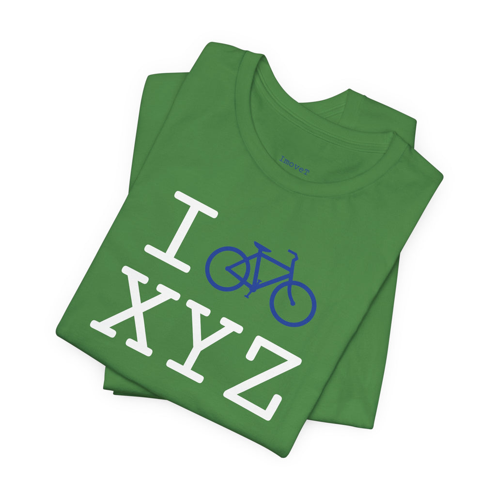 I Bike unisex T, blue bike