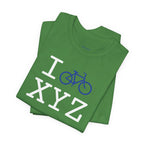 I Bike unisex T, blue bike