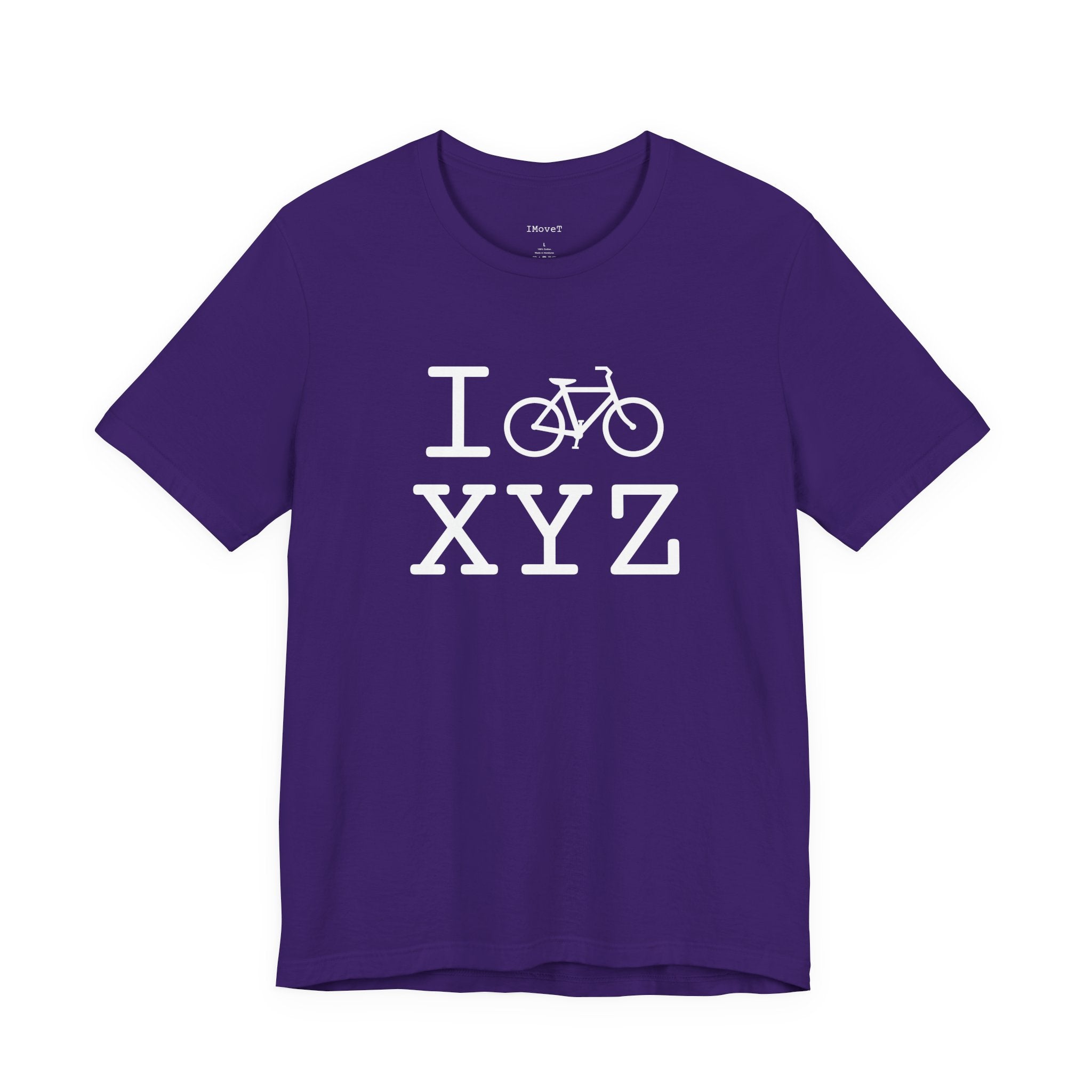 I Bike ___ unisex T, white bike
