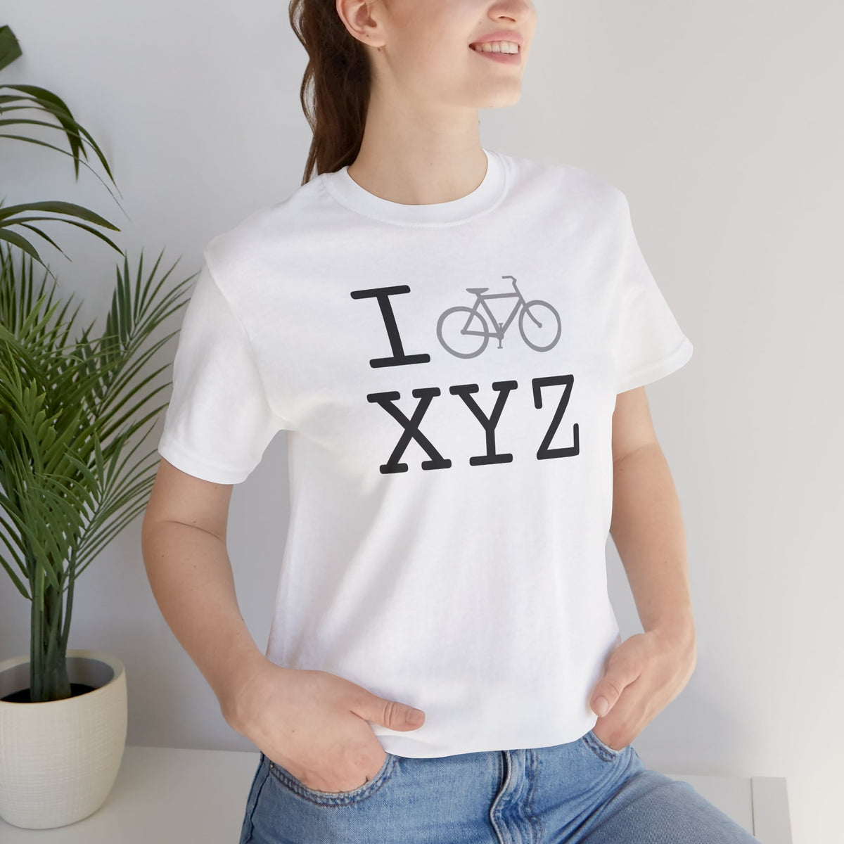 I Bike unisex T, grey bike