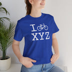 I Bike unisex T, white bike