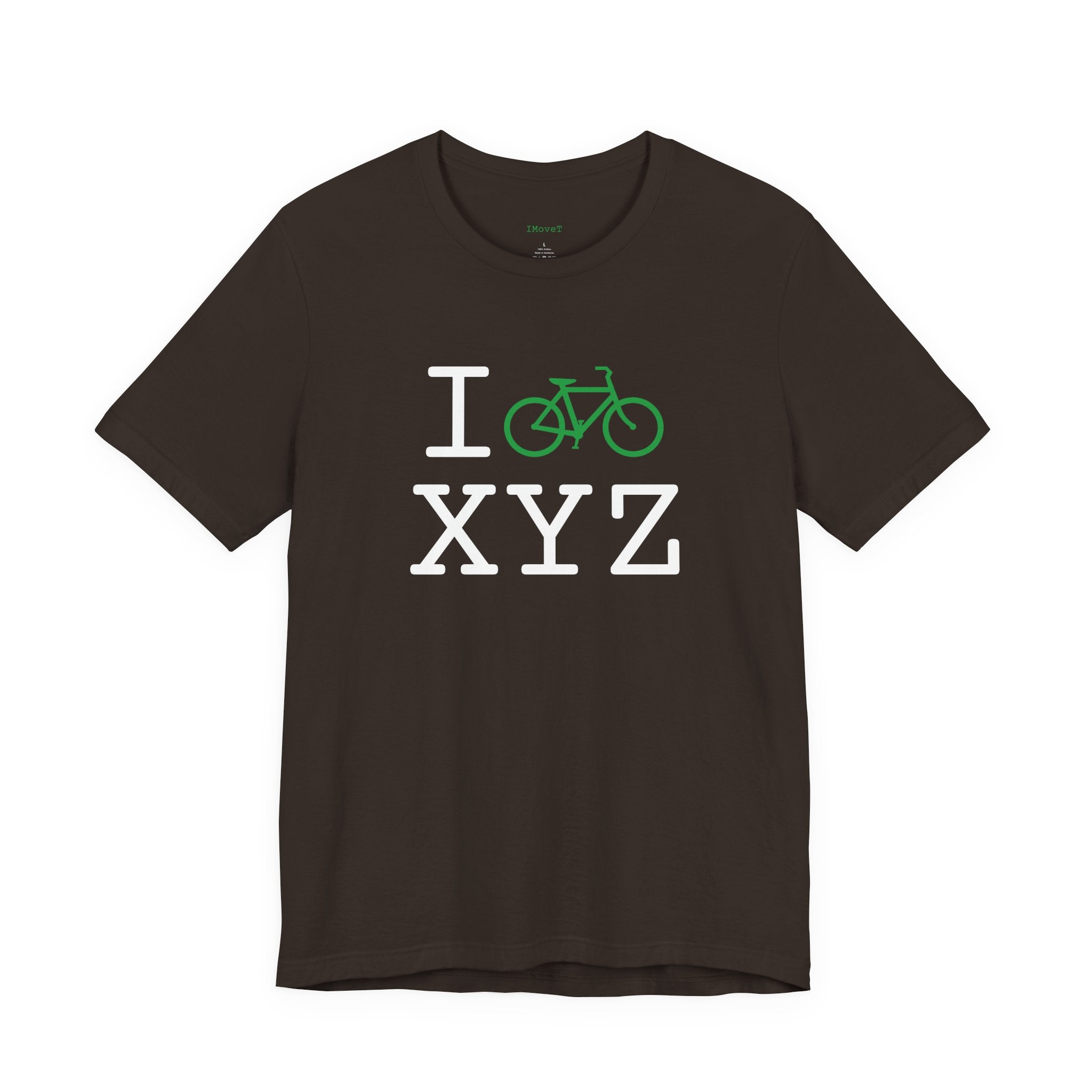 I Bike ___ unisex T, green bike