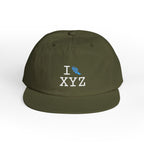 I Run athletic hat, light blue logo